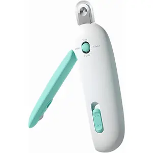 Adjustable Cat Nail Clipper to Avoid Excessive Cutting, Cat Nail Trimmer with Nail File, Pet Nail Clippers for Kitten Bunny Guinea Pig Rabbit Ferret (Blue)