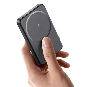 CrazyWhale Ultra Slim Magnetic Power Bank 5000mAh, 15W Wireless & 20W PD Fast Charging Battery Pack for iPhone 17/16/15/14 MagSafe