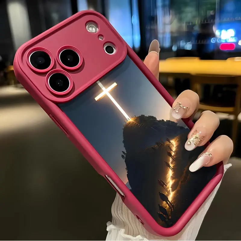 Wine red-Cross Pattern