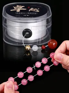 1 Roll Crystal Elastic Thread, Flat Spandex Elastic Thread, Elastic Thread, DIY Beaded Rubber Band Thread, Bracelet Thread Suitable For Bracelet, Necklace,Jewelry Making Accessories