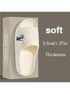 Cute Elephant Pattern Coconut Slippers for Women Men Kids Summer Beach Non-slip Soft Sole Home Bathroom Sandals Lightweight Comfortable Casual Footwear