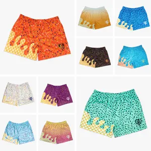 Unisex Ice Cream Design Mesh Athletic Shorts - Breathable Basketball Summer Outfit, 2026 TikTok Trend