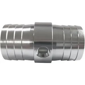 1-1/2 Inch Hose Barb Splice Coupler Repair Fitting with 1/8" NPT Port,  Adapter Connector Radiator Coolant Intercooler Heat Exchanger Fluid Designed (1 pcs)