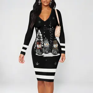 Faith Hope & Love Snowman Print Holiday Dress Perfect Plus Size Festive Fit with Deep V Neck Winter Chic #PlusSizeFashion #HolidayDress