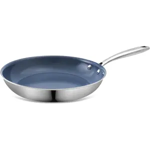 Stainless Steel Nonstick Frying Pan,8 Inch  Non  Ceramic Coating Cookware Works  Induction, Electric Stove and Gas Cooktops,PTFE  PFOA Free Skillet,Dishwasher&Oven Safe