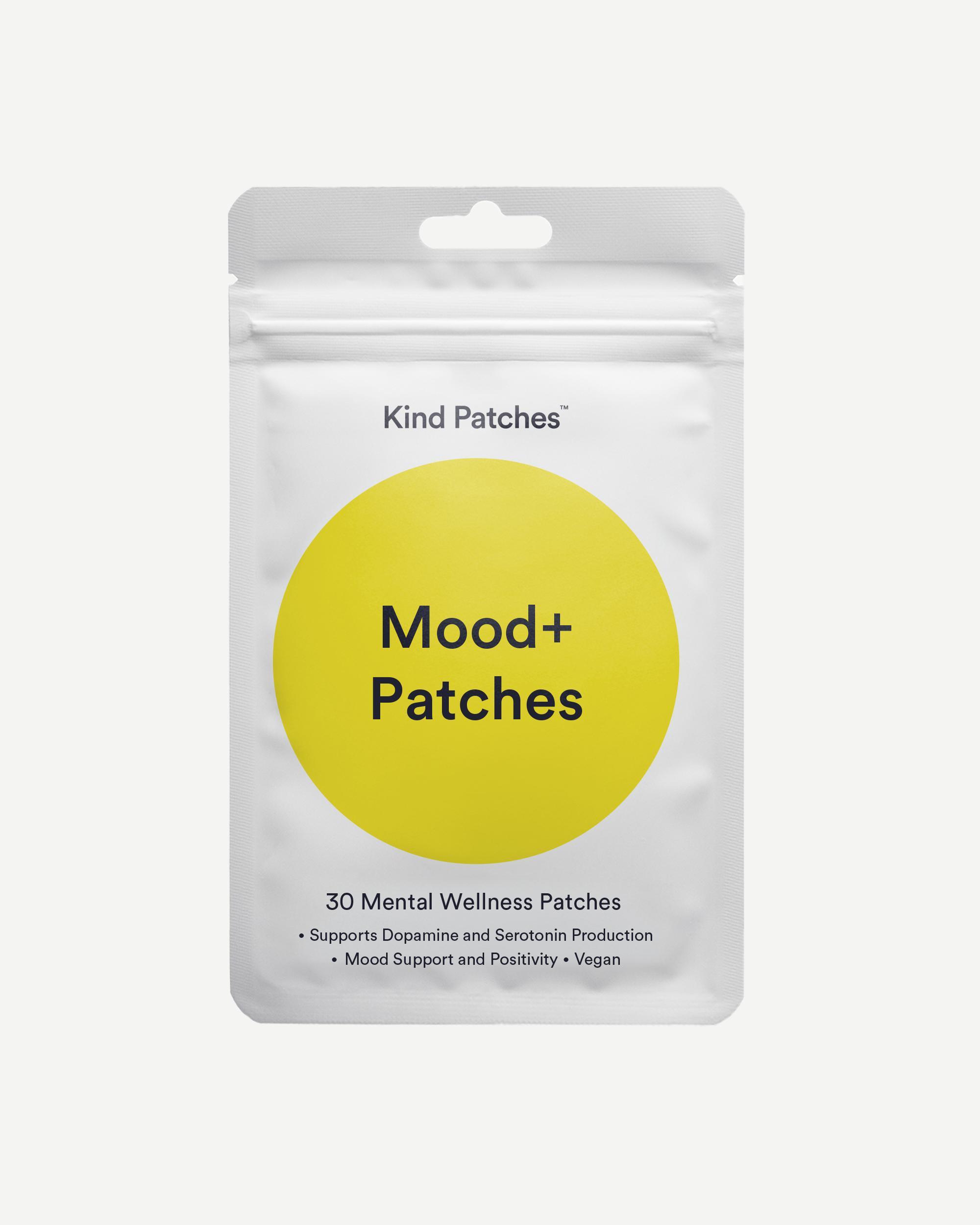 Kind Patches: Mood+ Patches: 30 Mental Wellness Patches: Supports Serotonin Production, Mood Support and Positivity, Vegan
