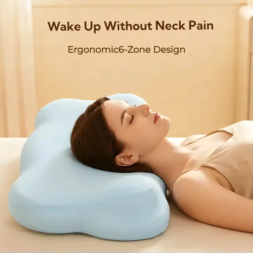 Havnna CloudAlign Ergonomic Cervical Pillow - Dual-Height Memory Foam, Skin-Friendly Wash-Free Cooling Pillowcase (Included Free), Supportive Head Cushion for Side & Back Sleepers, 360° Cooling Neck Pillows for Posture Fix, 1-Piece Cooling Bedding