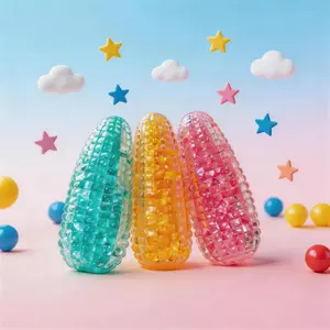 Crystal Corn Stress Relief Toy - Moldable, Elastic Slime Toy with Liquid Sand for Anxiety Relief