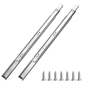 fathersdaygift VEVOR Drawer Slides, 22 inch, 10 Pairs Full Extension Ball Bearing Cabinet Rails, 100 LB Load Capacity Heavy Duty Side Mount Dresser Drawer Slides, Drawer Track Runners for Kitchen DIY Replacement