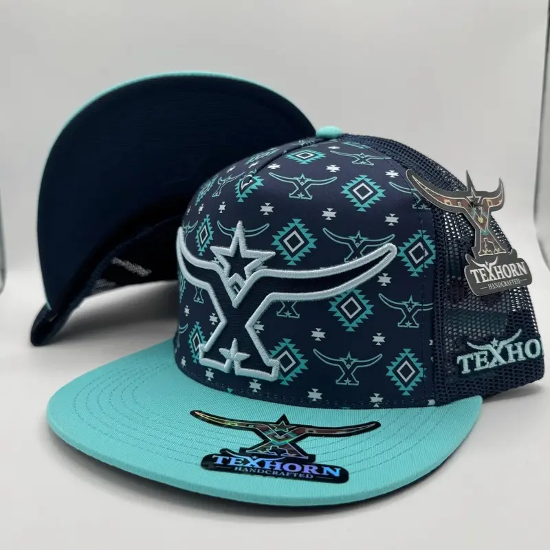 SANTIAGO BLUE TEXHORN CAP