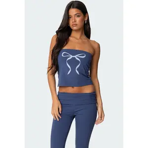 Aiyana Bow Built In Bra Tube Top