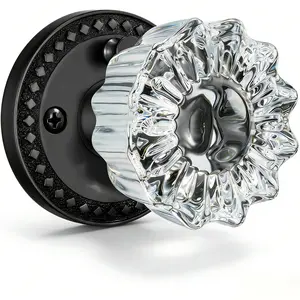 Vintage Crystal Privacy Door Knobs for Bathroom/Bedroom
