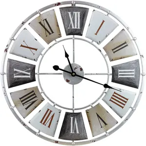 Vintage 24" Industrial Wall Clock - Traditional Eye Design with Elegant Style