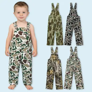 Brown camouflage gone hunting jeans overall boy denim jumpsuit