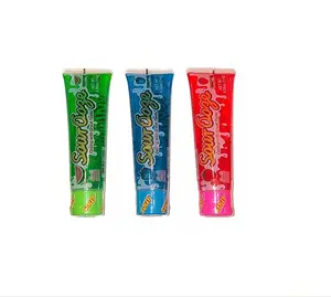 sour tube candy 90s Ooze TubeSour Ooze Tubes, Oozing Delicious Flavor, - 1 Watermelon, 1 Strawberry, 1 Blue Raspberry, 4oz (3 Pack) Sweet Bonbon Snack Fruity