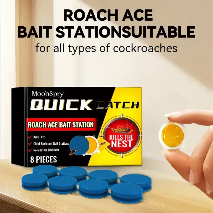 Deworming Cockroach Bait Station - Kitchen and Home Cockroach Removal Full Nest Cleaning Agent for Effective Cockroach Control Natural Peppermint
