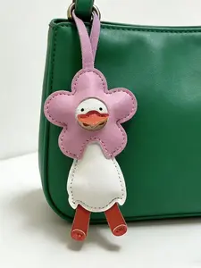 Cute Sun Duck Charm Pendant, Cartoon Duck Bag Decoration, Car Keychain Ornament, Adorable Animal Accessory for Bags and Keys