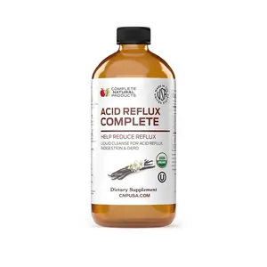 Complete Natural Products Acid Reflux Complete Liquid Organic Amish Remedy with Ginger Hops Garlic & Apple Cider Vinegar for Heartburn GERD & Acid Indigestion Herbal Supplement Healthcare