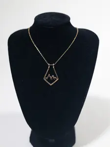 Mountain Ring Holder Necklace – Dainty Cone Pendant (Gold/Silver)