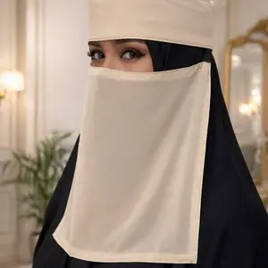 Reversible dual shade niqabs (black side other side color)