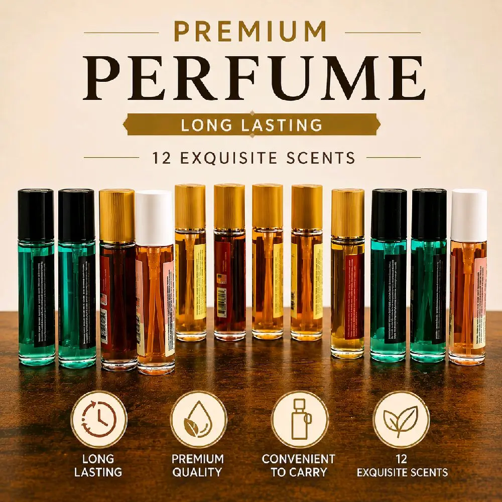 12-Piece Mixed Perfume Gift Set, Unisex Fragrance Collection with a Variety of Assorted Scents, Bottled Perfumes in Premium Packaging, Fragrance Sets, Mini Bottle Set Unisex Fragrance