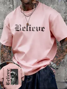 Believe Vintage Sculpture Art Breathable Quick-Dry Sweatshirt, Unisex Oversized Loose Fit, Casual Streetwear, Random Print