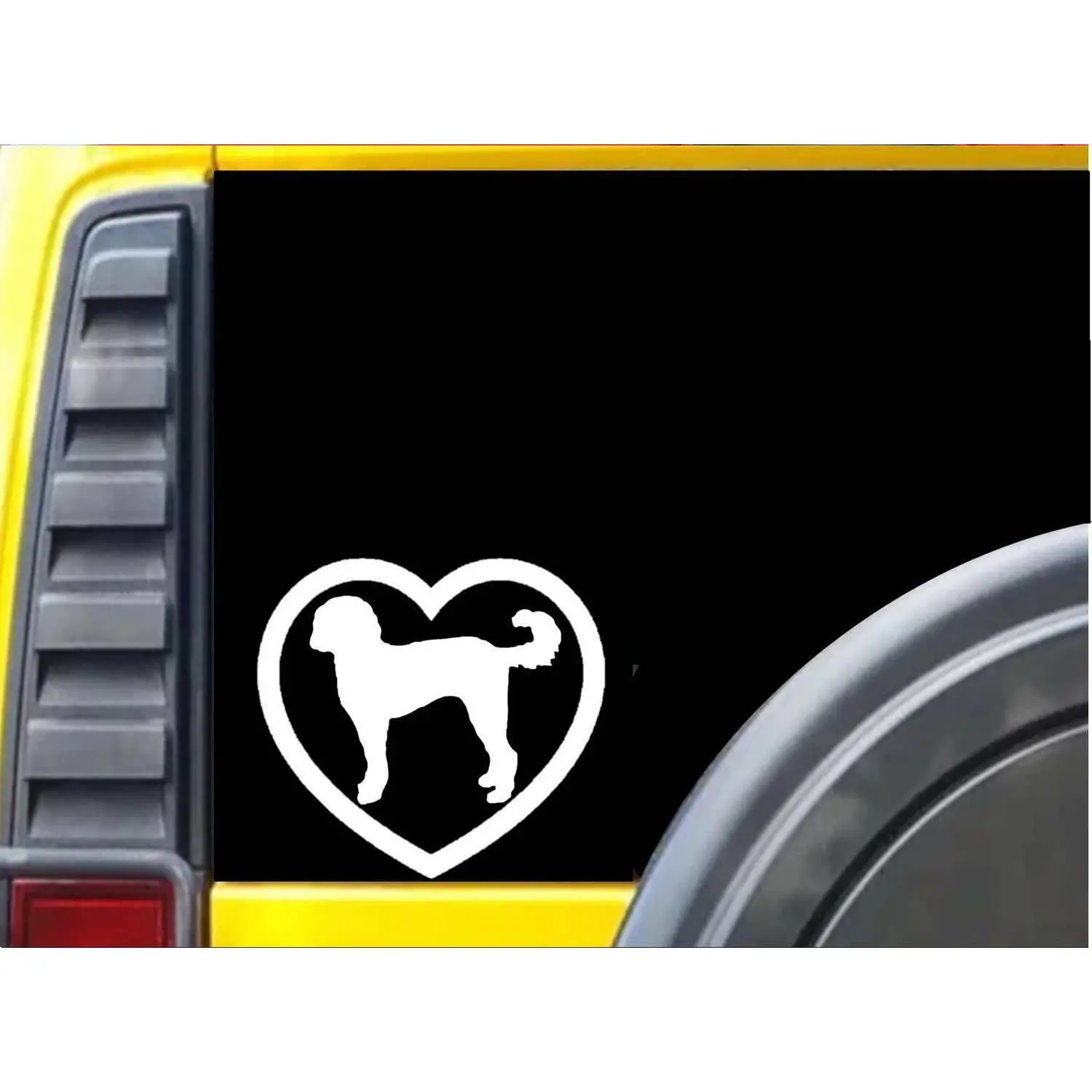 Goldendoodle Heart K599 6" vinyl sticker dog decal