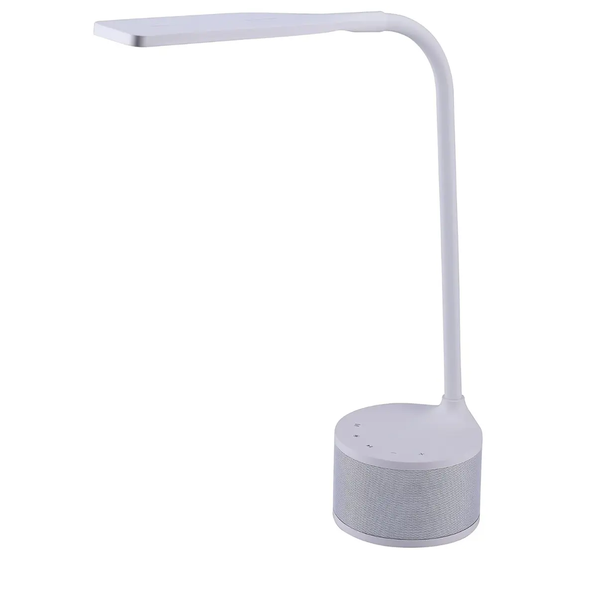 LED Dimmable Desk Lamp with Bluetooth Speaker & USB Port, Energy Efficient, 5.5W, Natural Daylight, White (VLED1817WHITE-BOS)