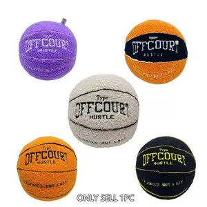 Offcourt Basketball Pillow Plush Toy Doll Figure, Soft Stuffed Figure, Unisex Soft Huggable Cushion for Kids & Adults, Perfect Gift for Sports Lovers