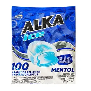 1 Bolsa De Alka Ice Caramelo Relleno Refrescante Sabor mentol y eucalipto 100 und Moisture Proof Design Household Items