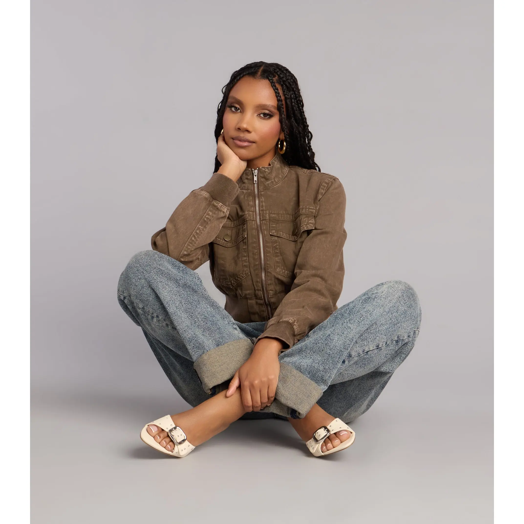 Street Style Mood Cropped Bomber Jacket Street Style Mood Cropped Bomber Jacket