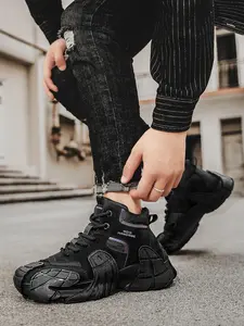 Men's High-Top Boots, Thick Rubber Sole Walking Shoes, Outdoor Sports Shoes, Unique Octopus Sole Design, Casual Men's Shoes, Footwear