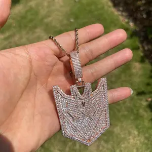 Foreign Trade-Selling Transformer Full Diamond Necklace Unisex Jewelry Pendant