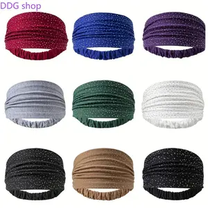 Women's Rhinestone Elastic Soft Seamless Headband - Sparkling Finish, Secure Hold Sports Headband for Daily Wear, Face Washing, Summer Fashion Hair Accessory