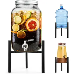Beverage Water Jug Stand Adjustable 7-12.6 IN - Drink Dispenser Stand Only, Fit 3-5 Gallon Water Jug Holder Container - Portable Drink Stand