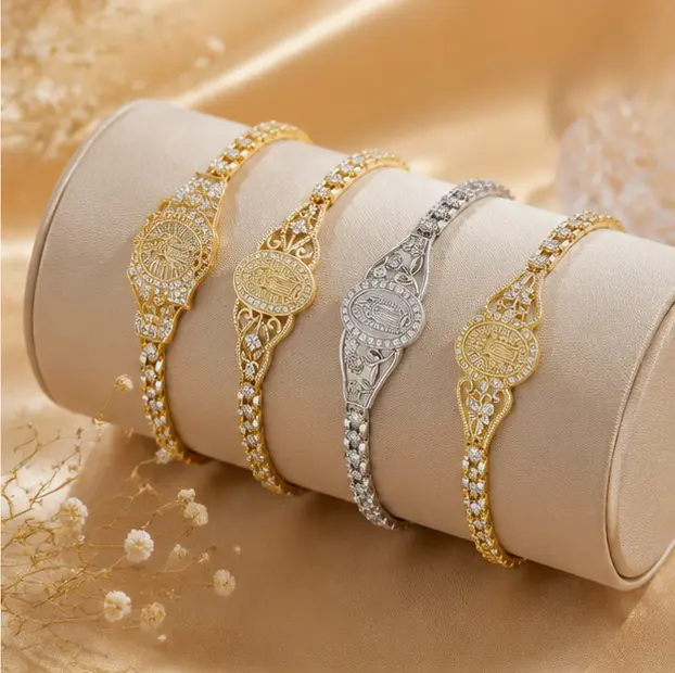Women's Bracelet - 18K Gold-Plated Virgin Mary Bracelet, Hypoallergenic and Anti-Tarnish Fashion Jewelry, A Gift Bracelet for Her