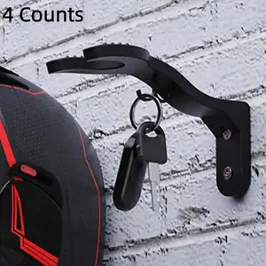 Motorcycle Helmet Holder, Wall Mounted Helmet Hook, Universal Helmet Hanger Stand, Home Organizer for Caps, Bicycles, Footballs