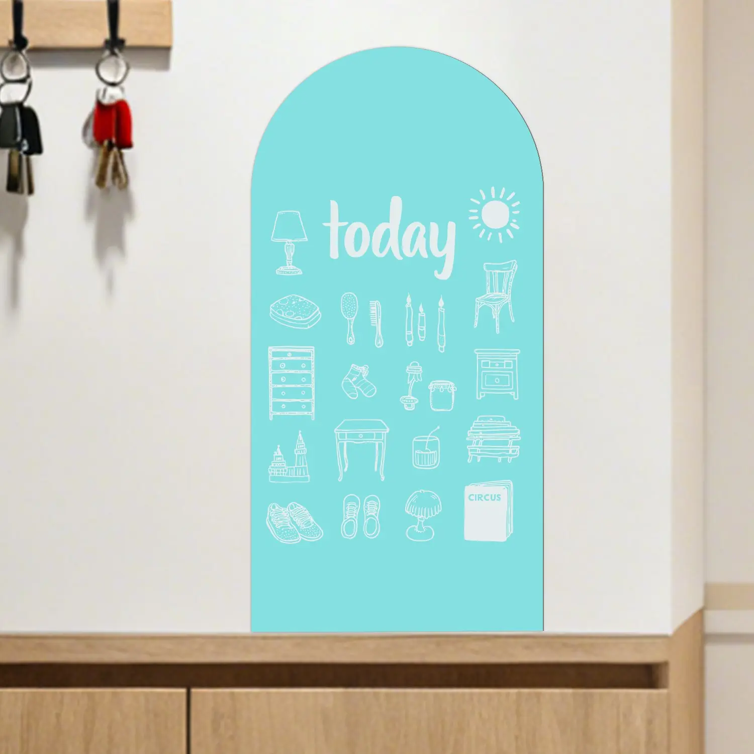 Magnetic Blackboard Wall Sticker, Self-Adhesive Erasable Reusable, Indoor Wall Decal, Creative Whiteboard for Learning and Play