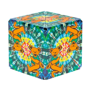 SHASHIBO Grateful Dead Series Shashibo Magnetic Puzzle Cubes Infinity Cube Redi Cube 36 Rare Earth Magnets 70 Geometric Shapes Recyclable ABS Plastic Teardrop Stickers