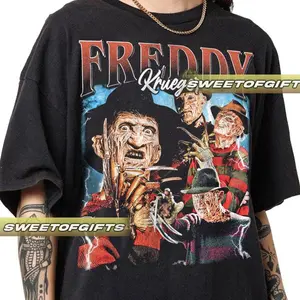 Freddy Krueger T-Shirt, Horror Movie Shirt, Halloween Tee, Scary Graphic Top, Nightmare on Elm Street Gift
