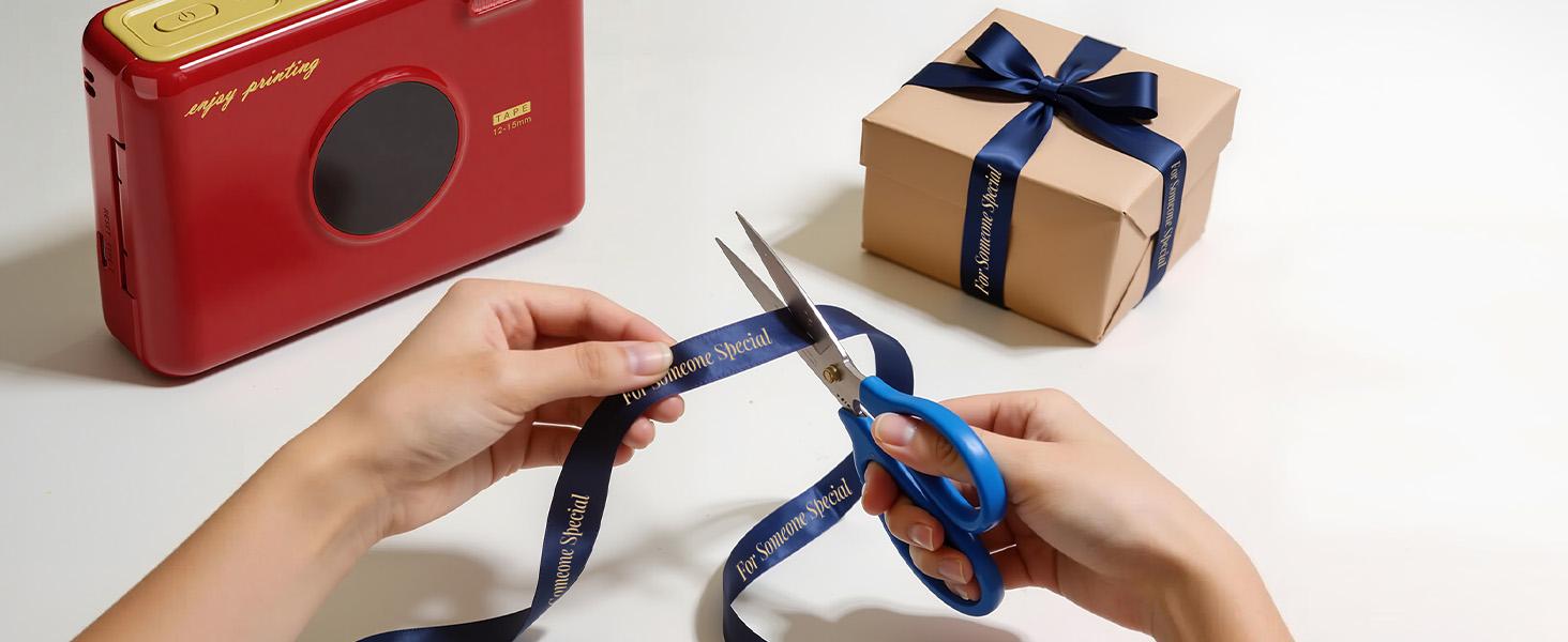 Phomemo A30 Thermal Transfer Ribbon & Label Printer – Bluetooth Portable Label Maker for DIY Gift Wrapping, Decorative Ribbon Printing, Ideal for Holidays, Weddings, Birthdays, Crafts & Small Business, Compatible with Phones & PC SummerVibes