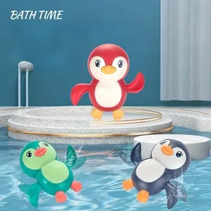Kids Bath Toys Penguin Shape (set of 3), Fun Bathroom Playtime Water Play, Educational Wind-Up Toy for Children, Ideal for Bathtime Adventures