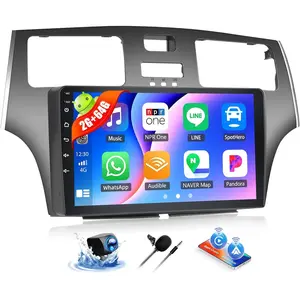 2+64G Android 15 Car Stereo for ES250 ES300 ES330 2001-2006, Wireless CarPlay & Android Auto Car Radio, 9" Touch Screen in-Dash GPS with Bluetooth EQ WiFi RDS SWC Mirror Link