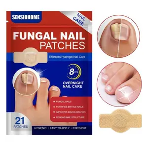 21 Count/bag Nighttime Nail Repair for Damaged,Nail Health Care Patches,Toenail Fungus Treatment Extra Strength,Fungal Nail Patches,Discolored Nails,Nail Health Care Patches,Suitable for Solving Fungal Nails and Other Nail Problems.