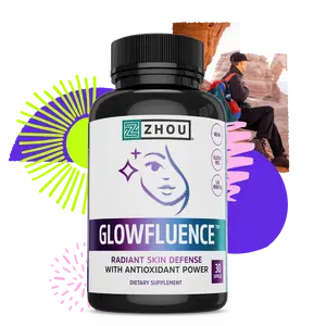 Glowfluence Radiant Skin Defense with Antioxidant Power & Hyaluronic Acid 30 Capsules for Youthful Looking Glow - Fitness