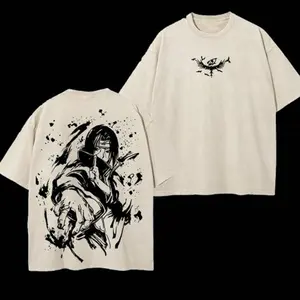 Retro Heavy Limited #Uchiha #Itachi N@ruto Shippuden Anime Double Printed Vintage Oversized Washed Tee Unisex Oversize Anime Manga 0JV
