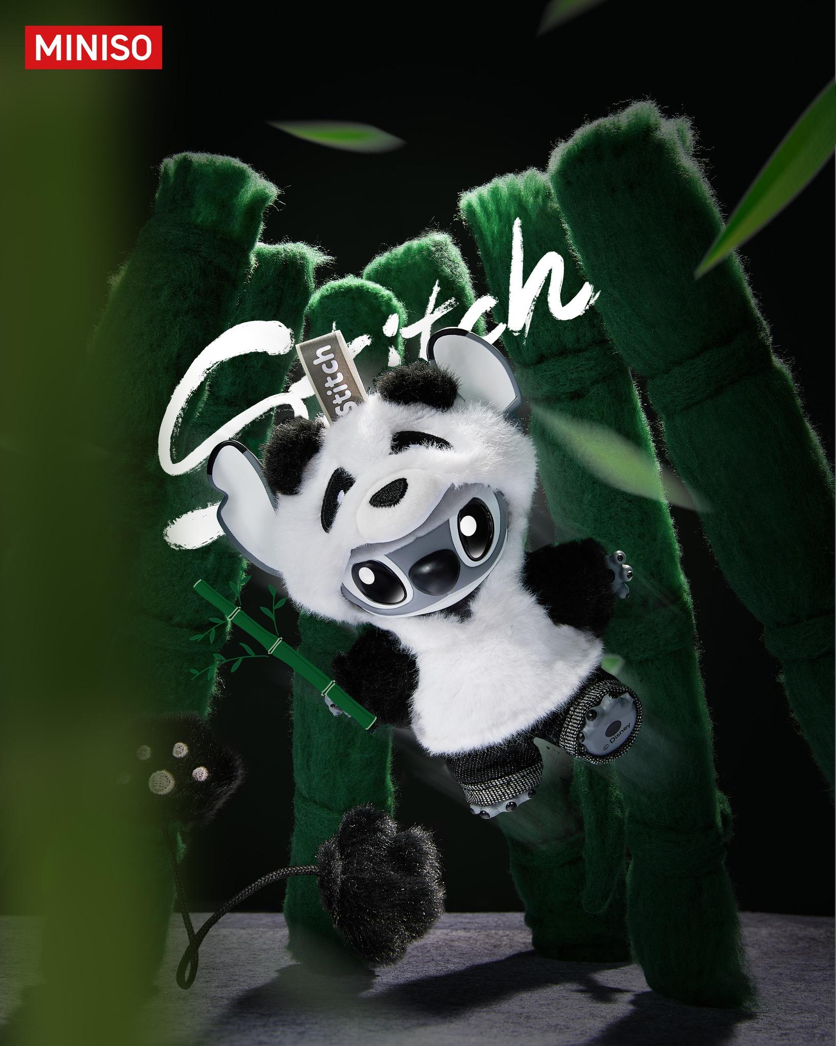 Disney Stitch GenZ Street Series Panda Vinyl Plush, Limited-Edition Disney Plush Dolls, Trendy Bag Charms, Cute Keychains Perfect Birthday Gifts for Boys & Girls, Valentine's DayGifts