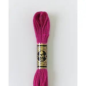 DMC Embroidery Stranded Thread - Six-Strand Embroidery Floss - 917 - Dark Magenta
