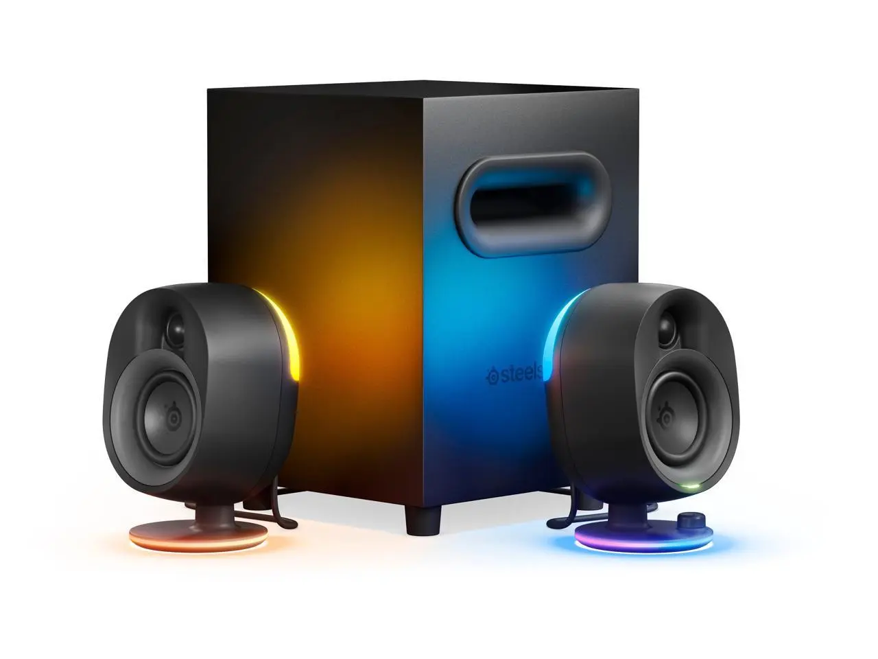 SteelSeries - Arena 7 2.1 Bluetooth Gaming Speakers with RGB Lighting (3 Piece) SteelSeries - Arena 7 2.1 Bluetooth Gaming Speakers with RGB Lighting (3 Piece)