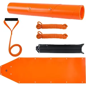 VEVOR Deer Drag Sled, 72.8x 22.8 in, 550lbs Heavy Duty Yard Utility Sled, Tear - Resistant PE Drag Glider Mat with Ropes Handle, Thickened Game Hauler for Firewood Ice Fishing Hauling HuntingVEVOR Super Brand Day